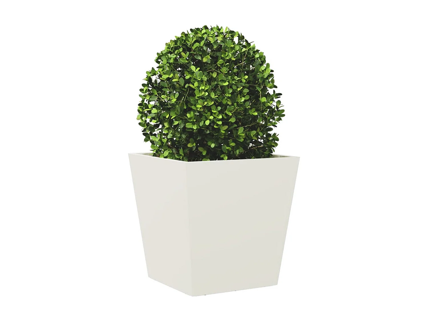 Fioriere da Giardino 2 pz Bianche 40x40x40 cm in Acciaio