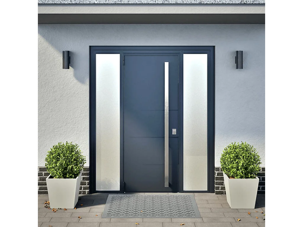 Jardinières 2 pcs blanc 40x40x40 cm acier