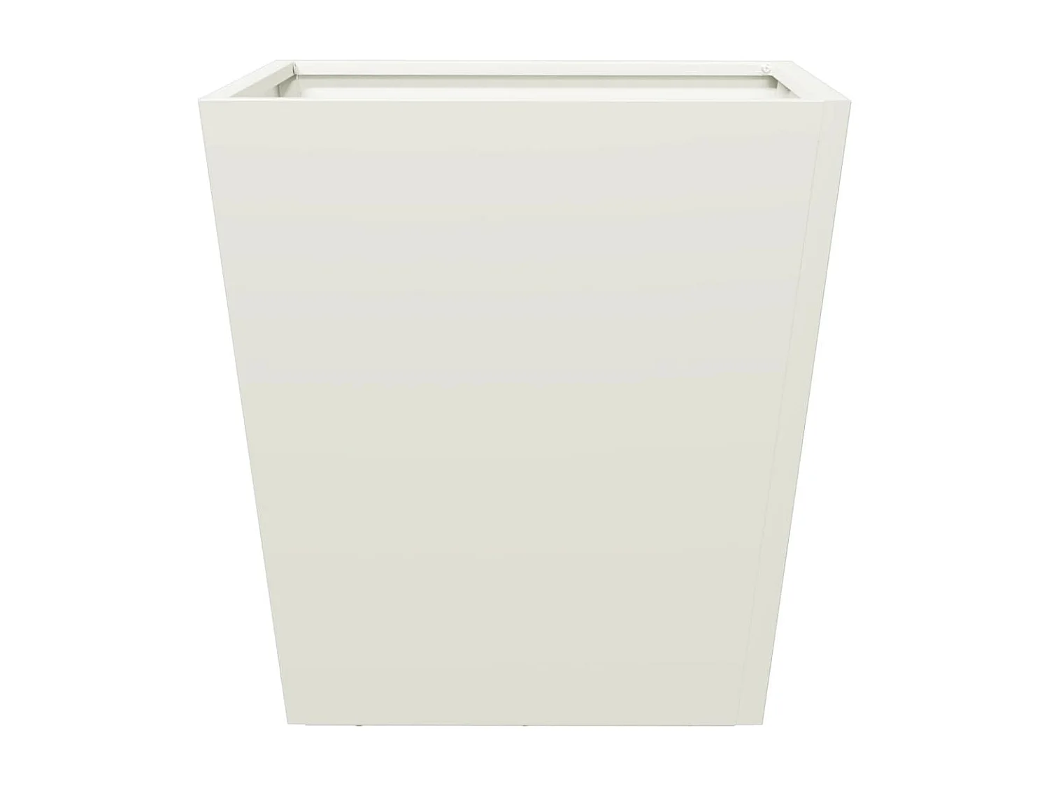 Jardinières 2 pcs blanc 40x40x40 cm acier