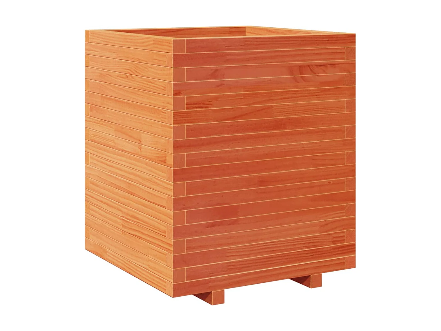 Jardinière cire marron 60x60x72,5 cm bois de pin massif