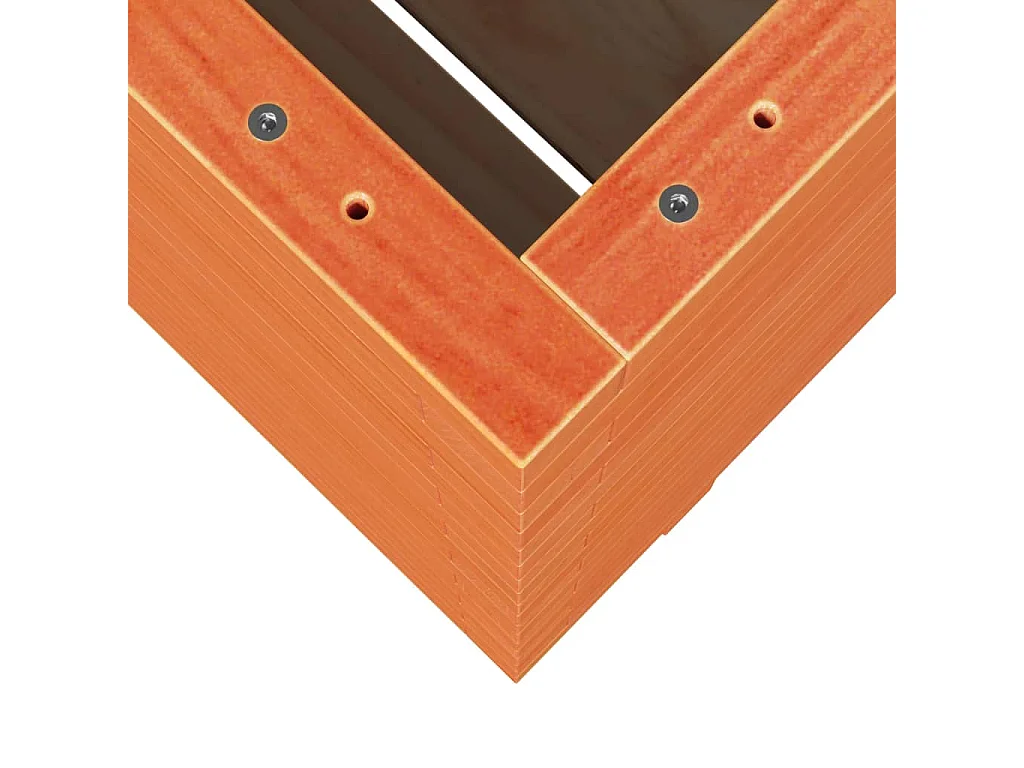 Jardinière cire marron 60x60x72,5 cm bois de pin massif