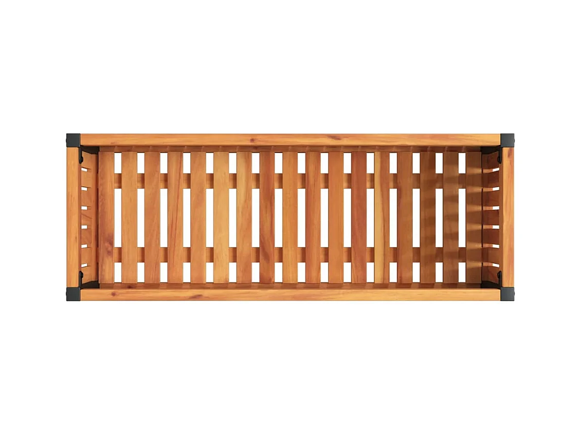 Fioriera da Giardino 80x30x27,5 cm in Legno Massello di Acacia
