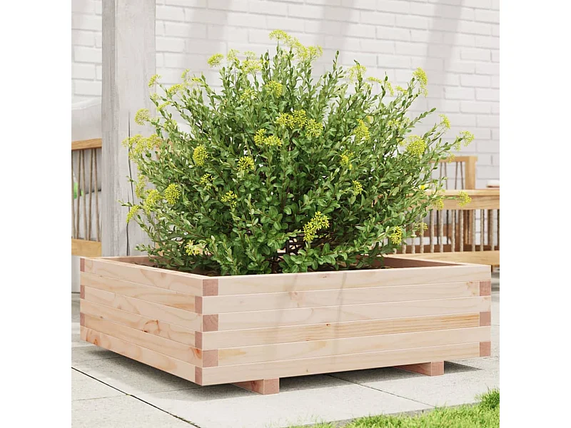 Jardinière 80x80x26,5 cm bois de pin massif