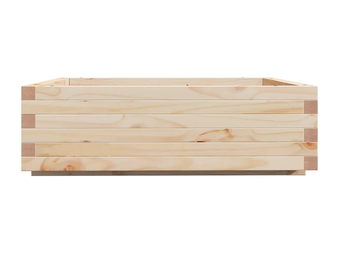 Jardinera de madera maciza de pino 80x80x26,5 cm