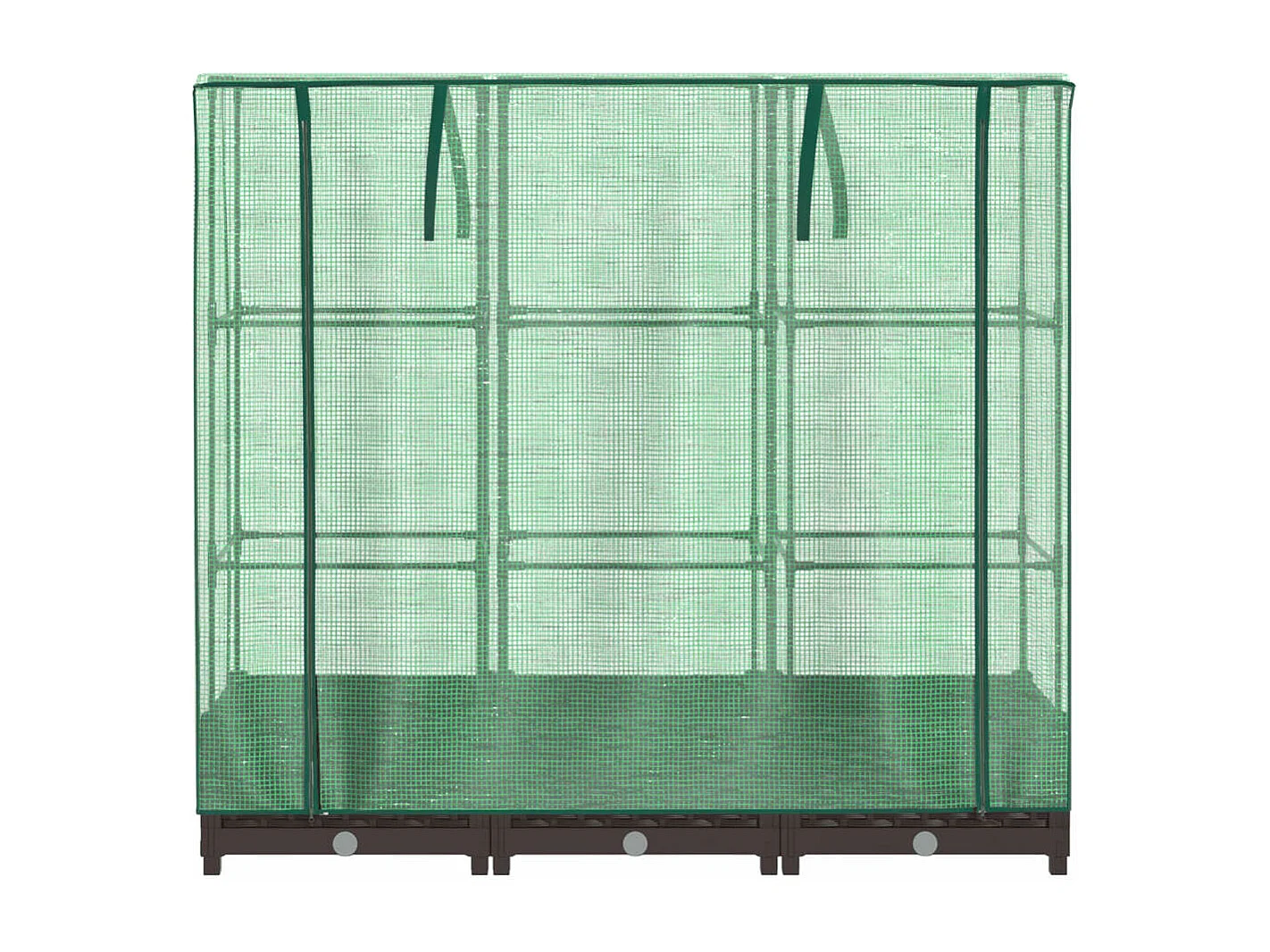 Hochbeet mit Gewächshaus-Aufsatz Rattan-Optik 120x40x123 cm