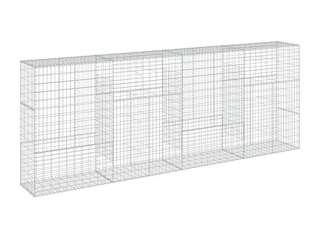 Panier gabion avec couvercle 400x50x150 cm fer galvanisé