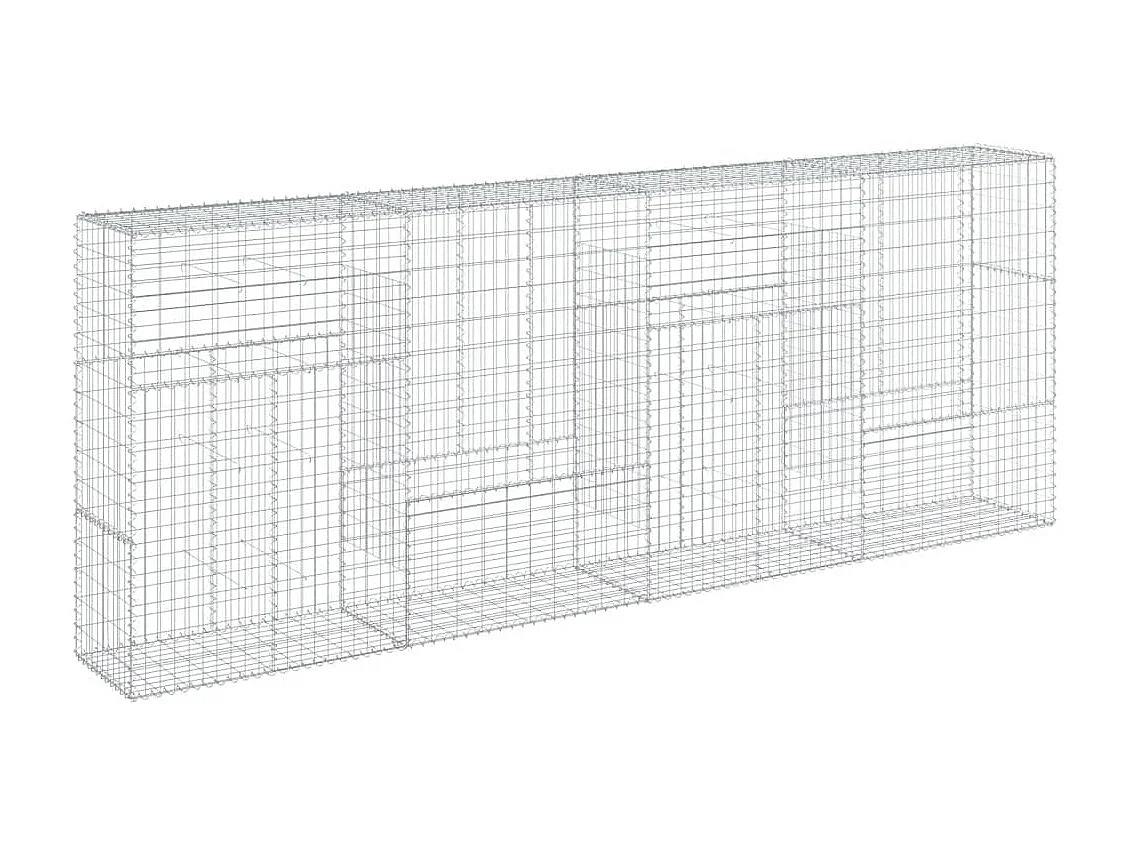 Panier gabion avec couvercle 400x50x150 cm fer galvanisé