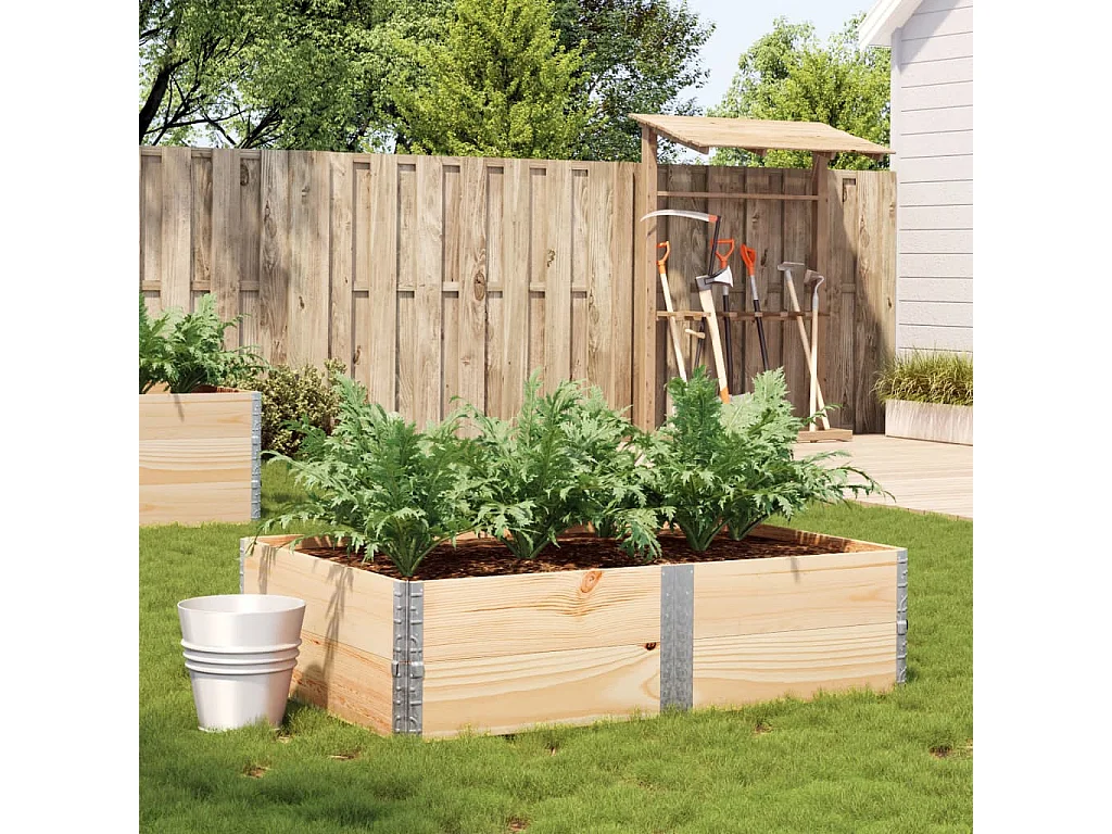 Jardinera de madera maciza de pino 150x100 cm