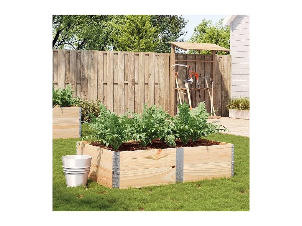 Jardinière 150x100 cm bois de pin massif