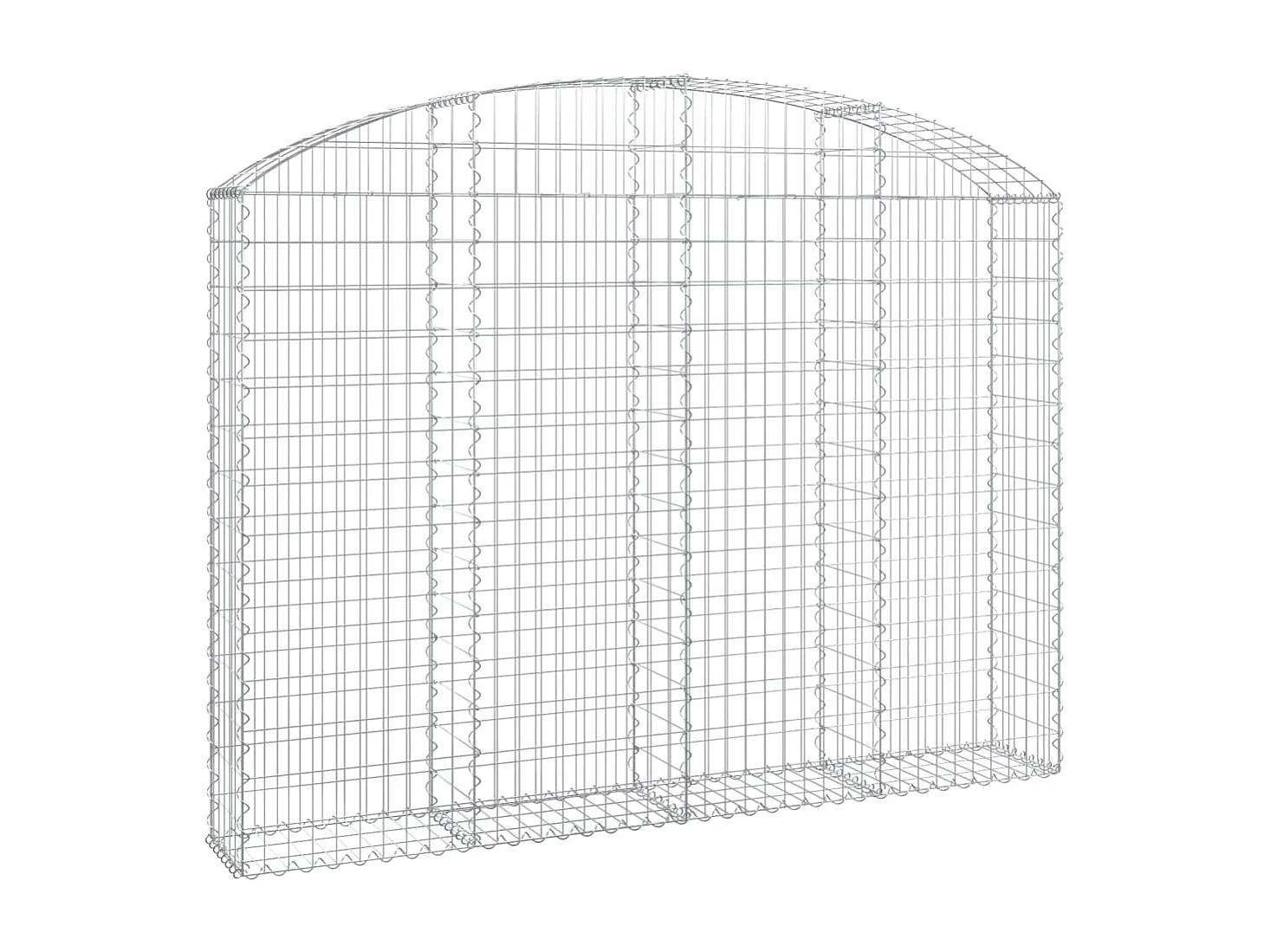 Panier de gabions arqué 200x30x140/160 cm Fer galvanisé
