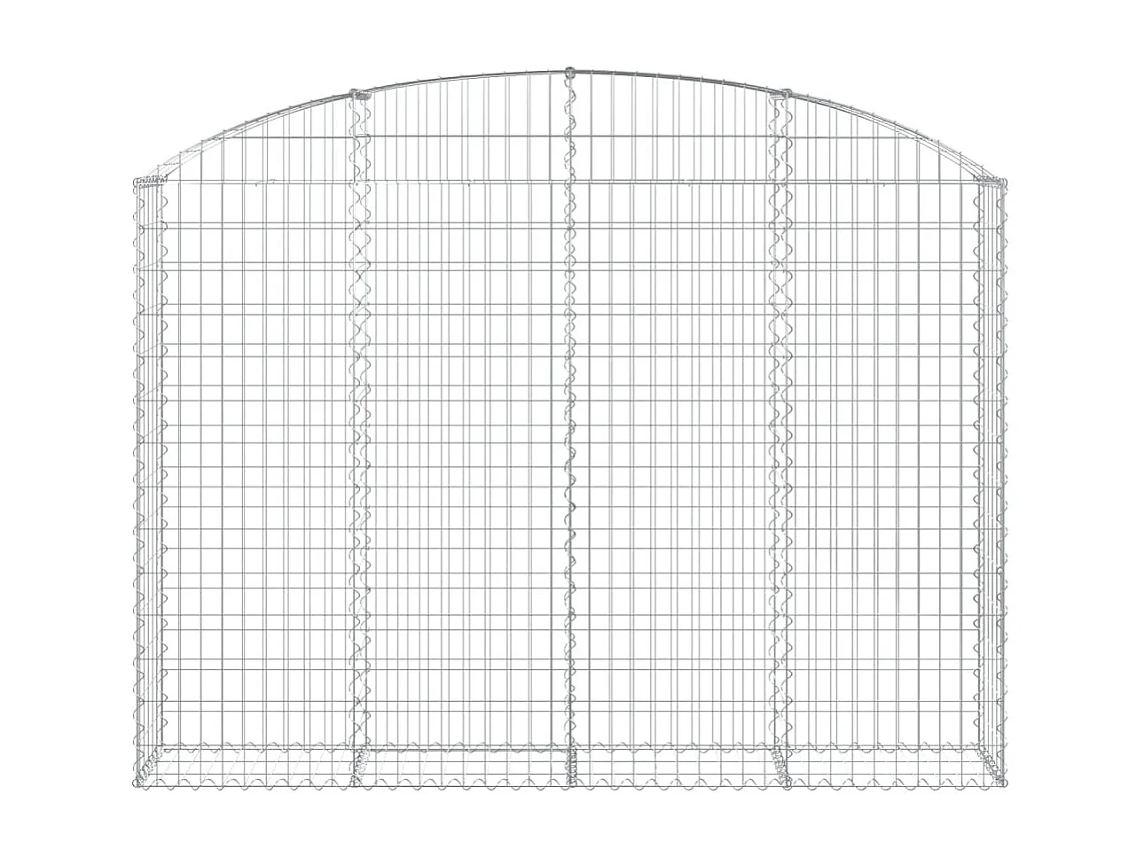 Panier de gabions arqué 200x30x140/160 cm Fer galvanisé