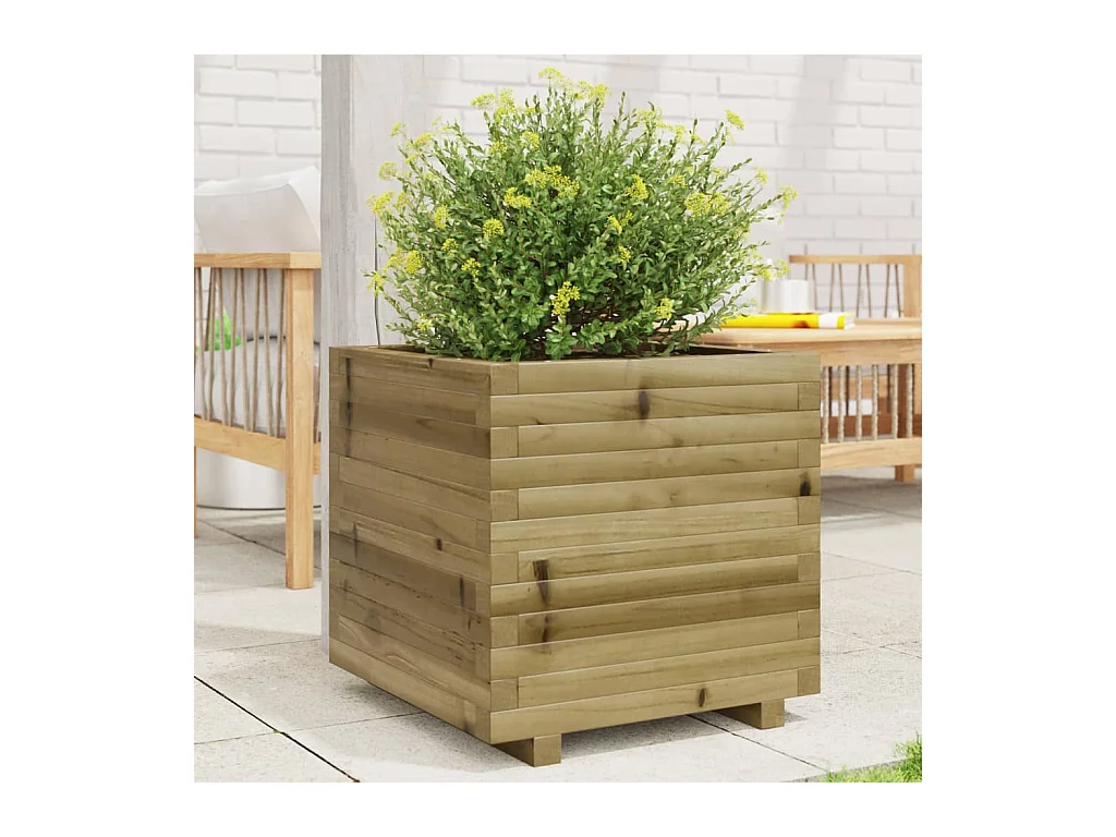 Plantenbak 50x50x49,5 cm geïmpregneerd grenenhout