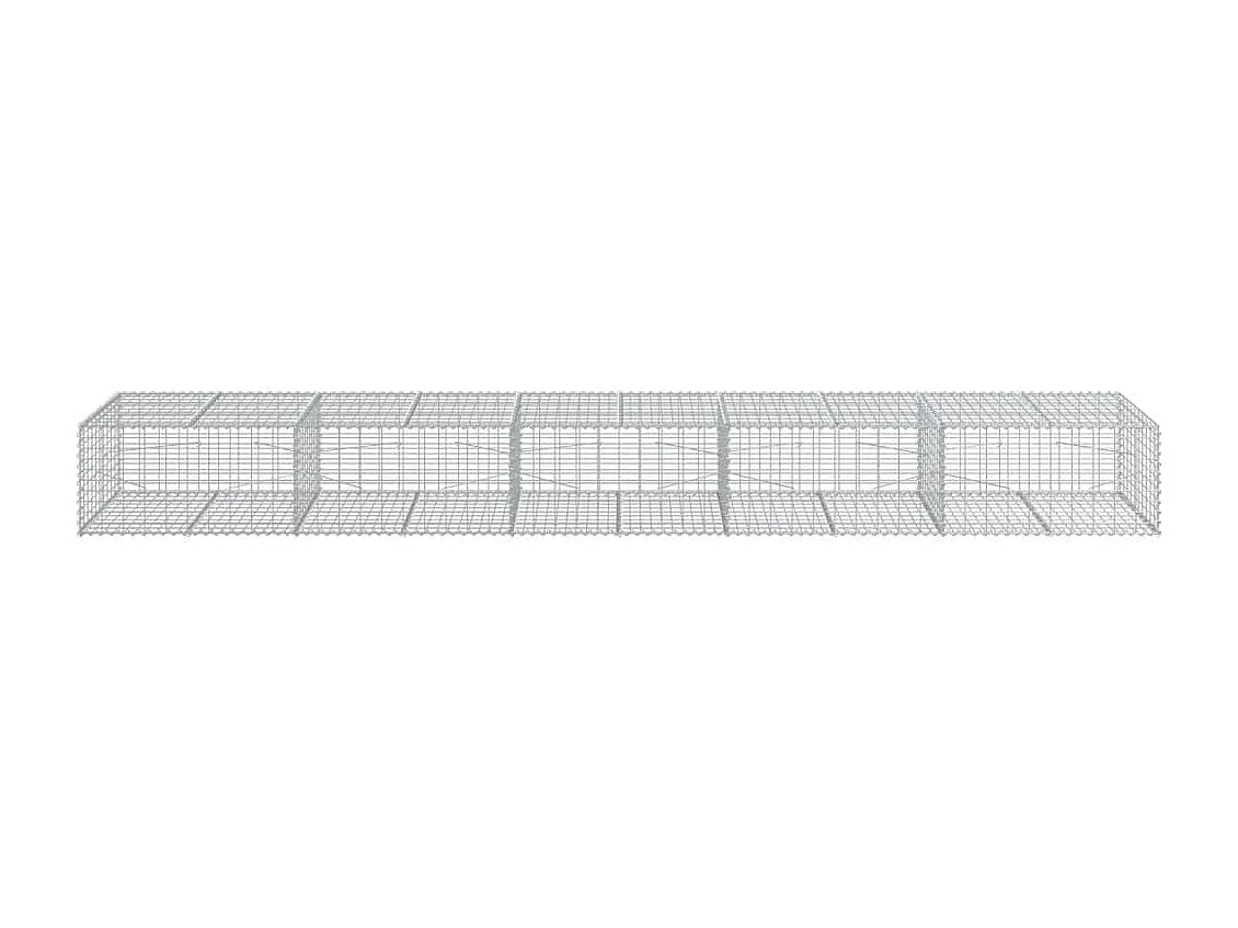Panier gabion avec couvercle 500x100x50 cm fer galvanisé