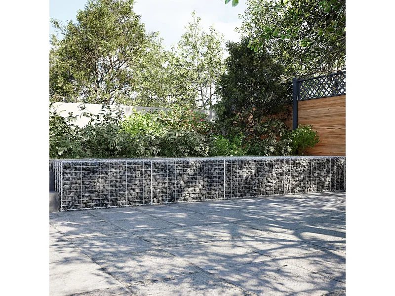 Panier gabion avec couvercle 500x100x50 cm fer galvanisé