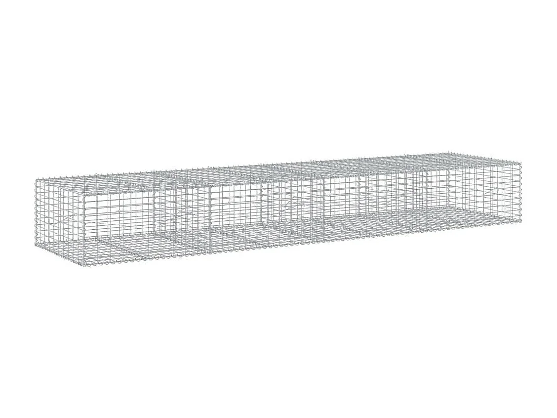 Panier gabion avec couvercle 400x100x50 cm fer galvanisé