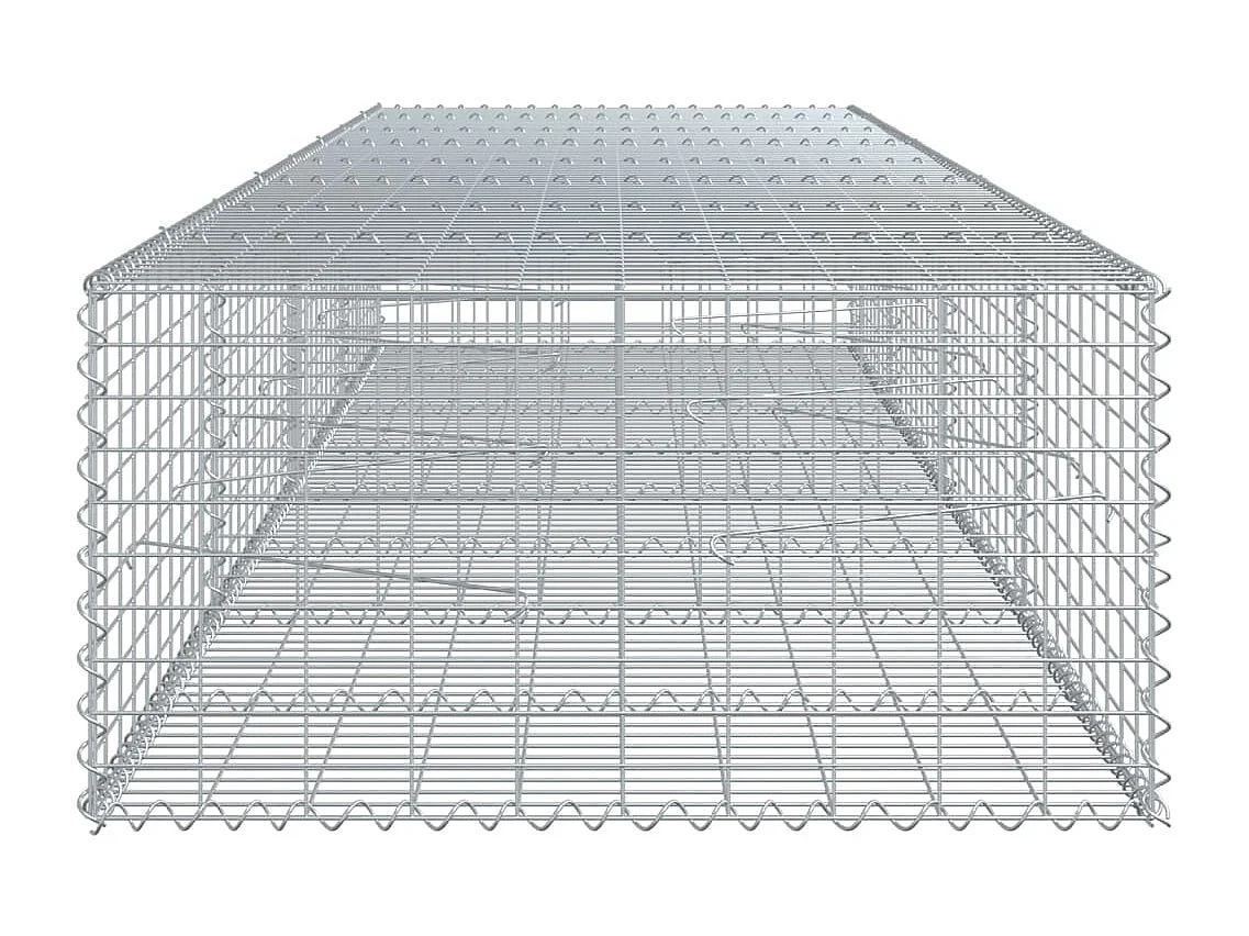 Panier gabion avec couvercle 400x100x50 cm fer galvanisé