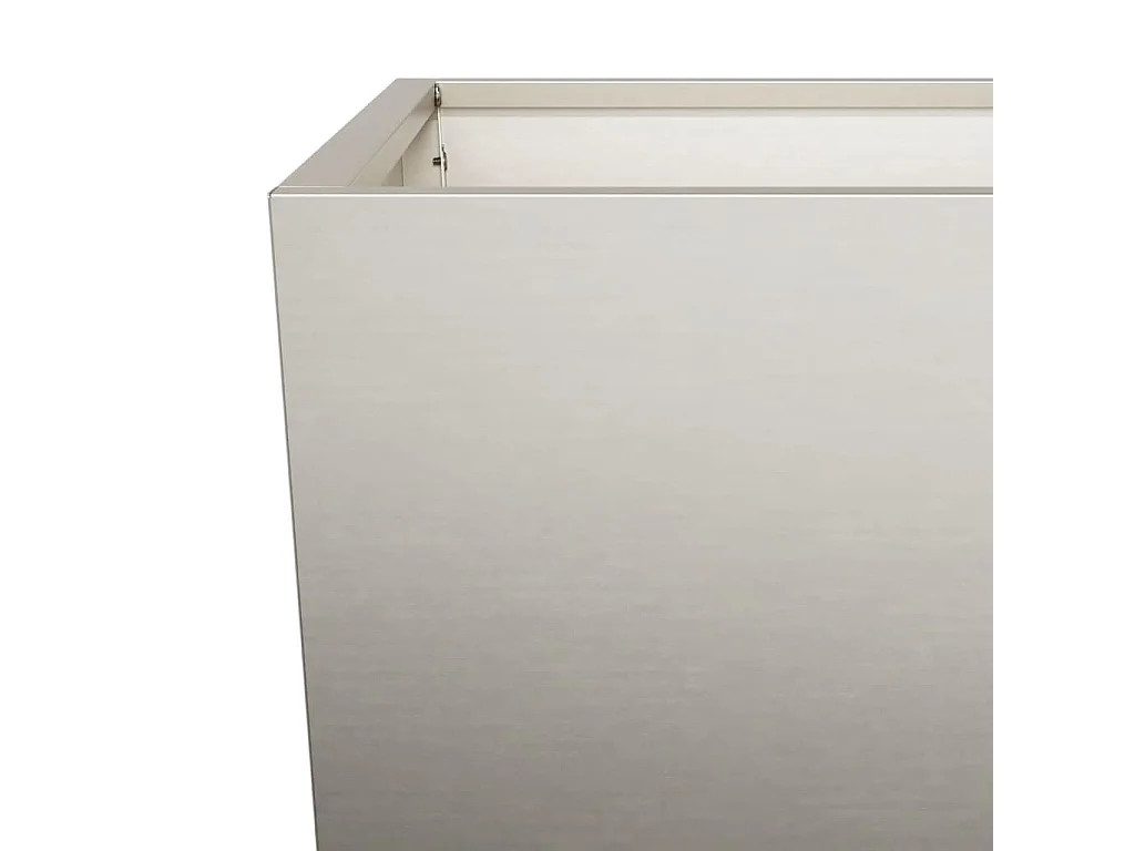 Vaso/floreira de jardim 35x35x75 cm aço corten