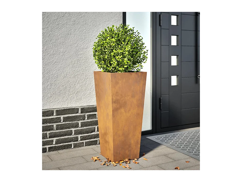 Jardinière 35x35x75 cm acier corten