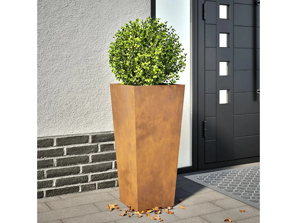 Jardinière 35x35x75 cm acier corten