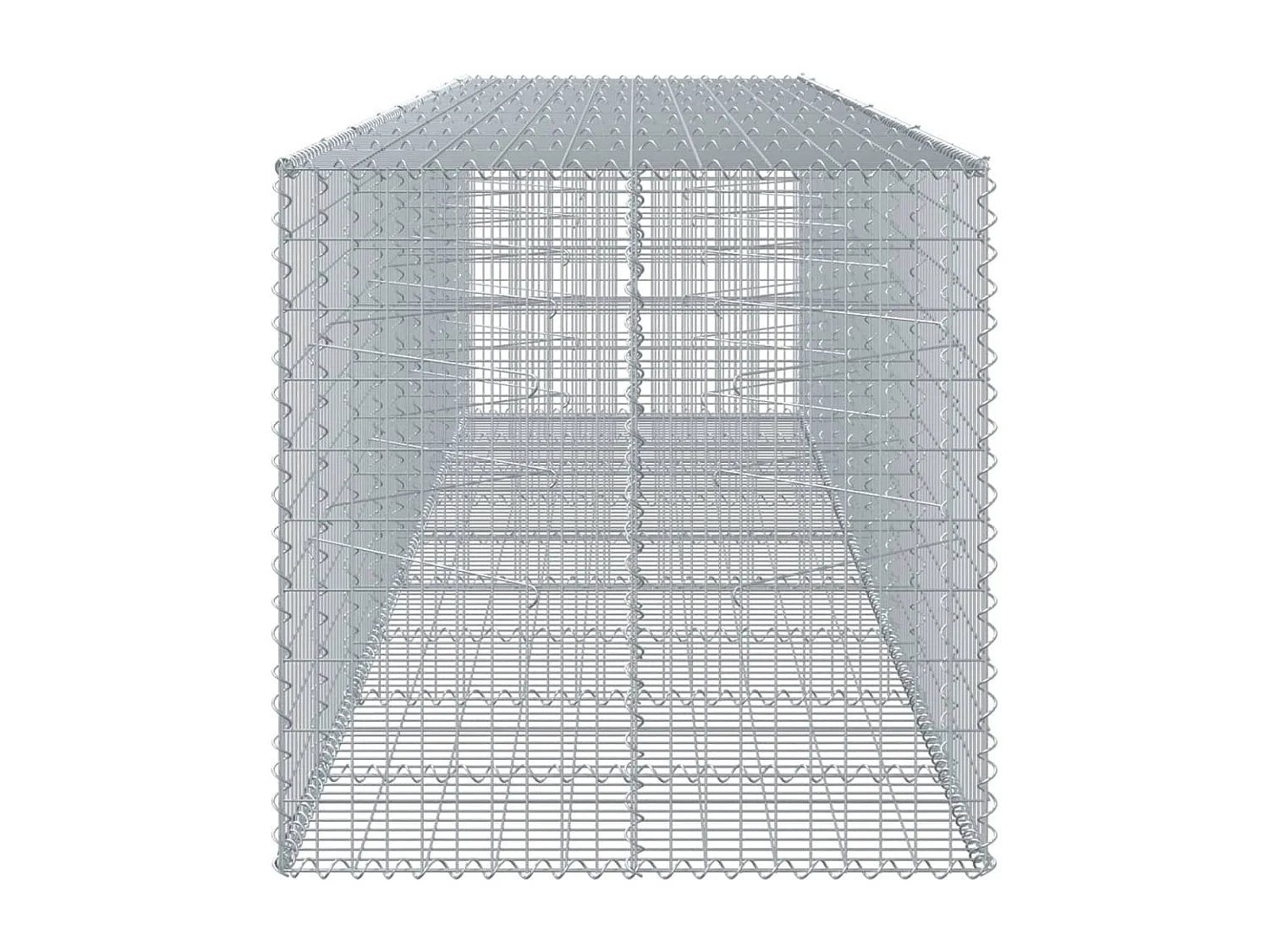Panier gabion avec couvercle 450x100x100 cm fer galvanisé