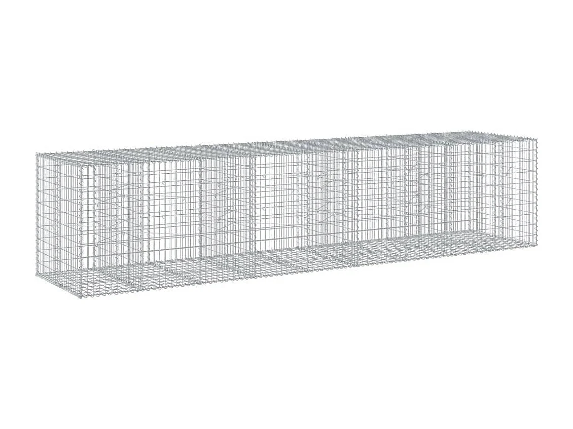 Panier gabion avec couvercle 450x100x100 cm fer galvanisé