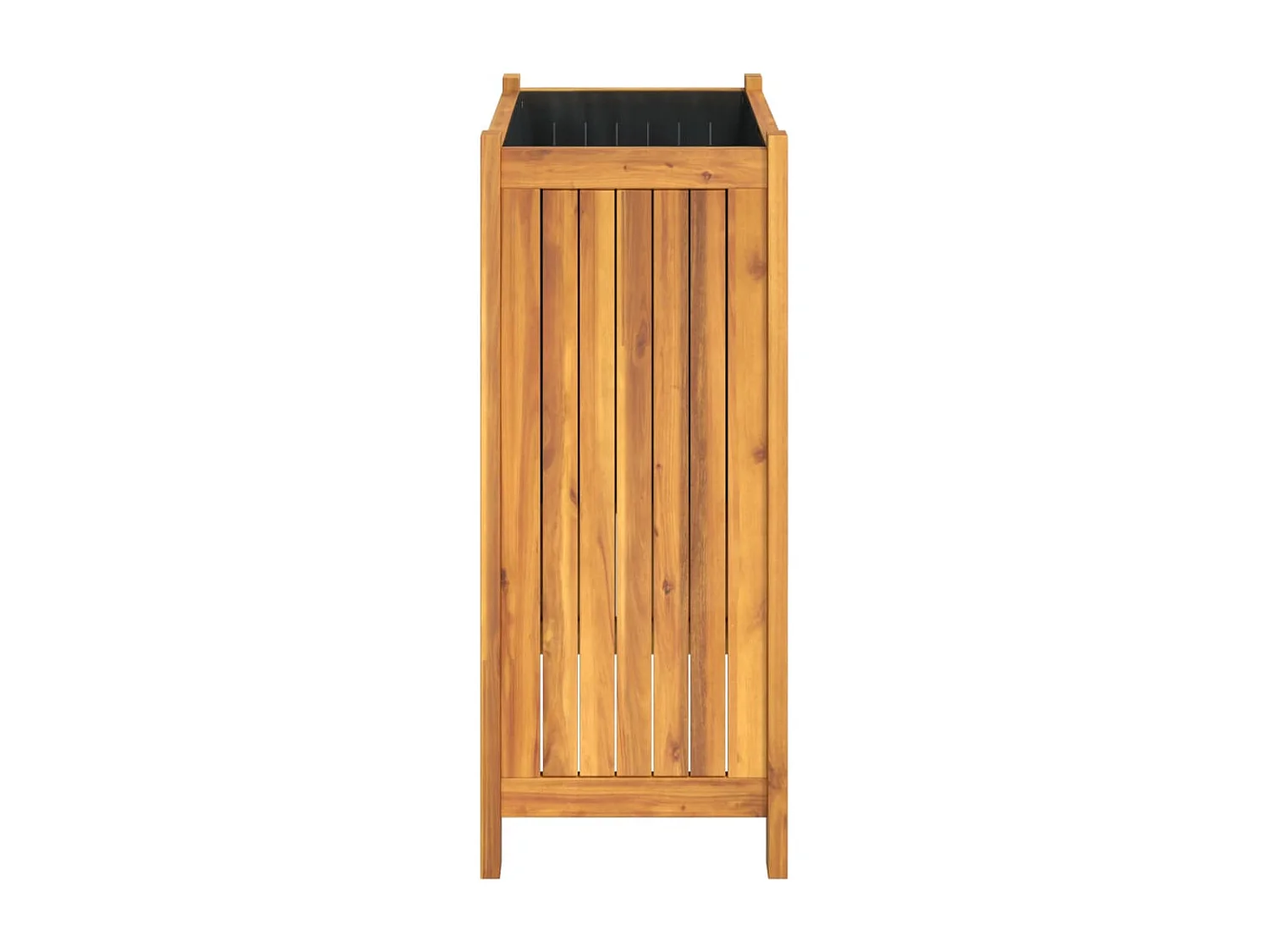 Jardinière avec doublure 54x31x75 cm bois massif d'acacia