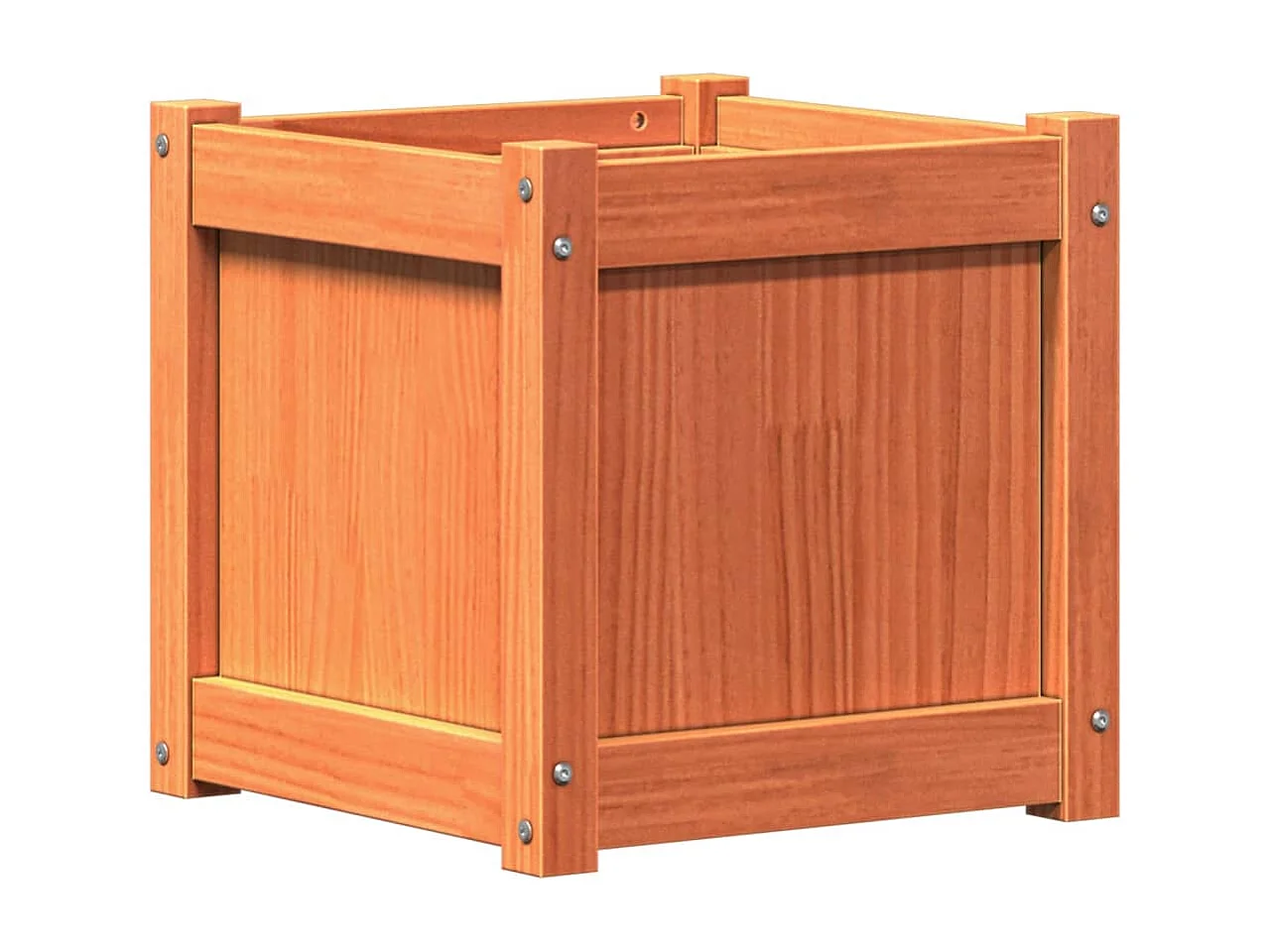 Jardinières 2 pcs cire marron bois de pin massif