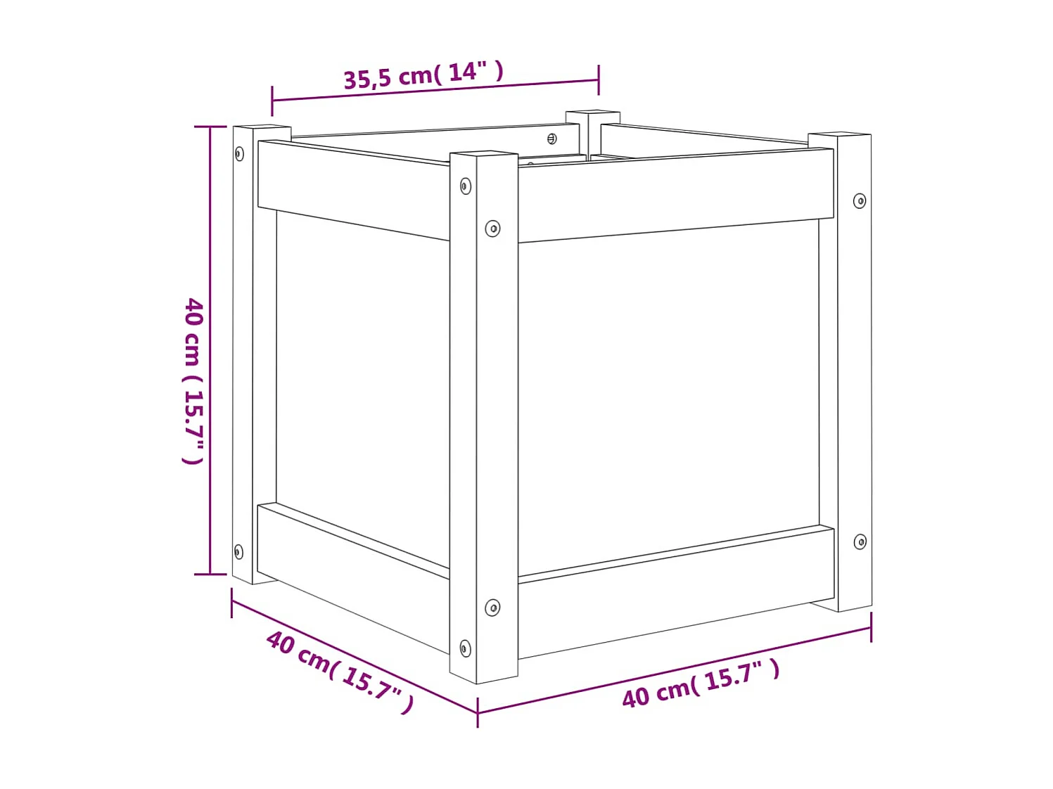 Jardinières 2 pcs cire marron bois de pin massif