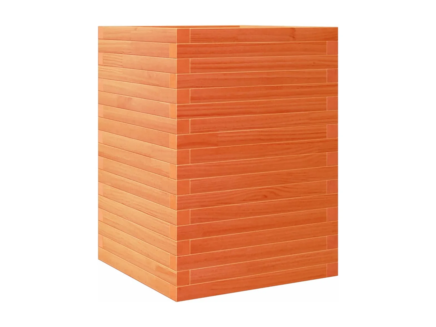 Jardinière cire marron 50x50x68,5 cm bois de pin massif