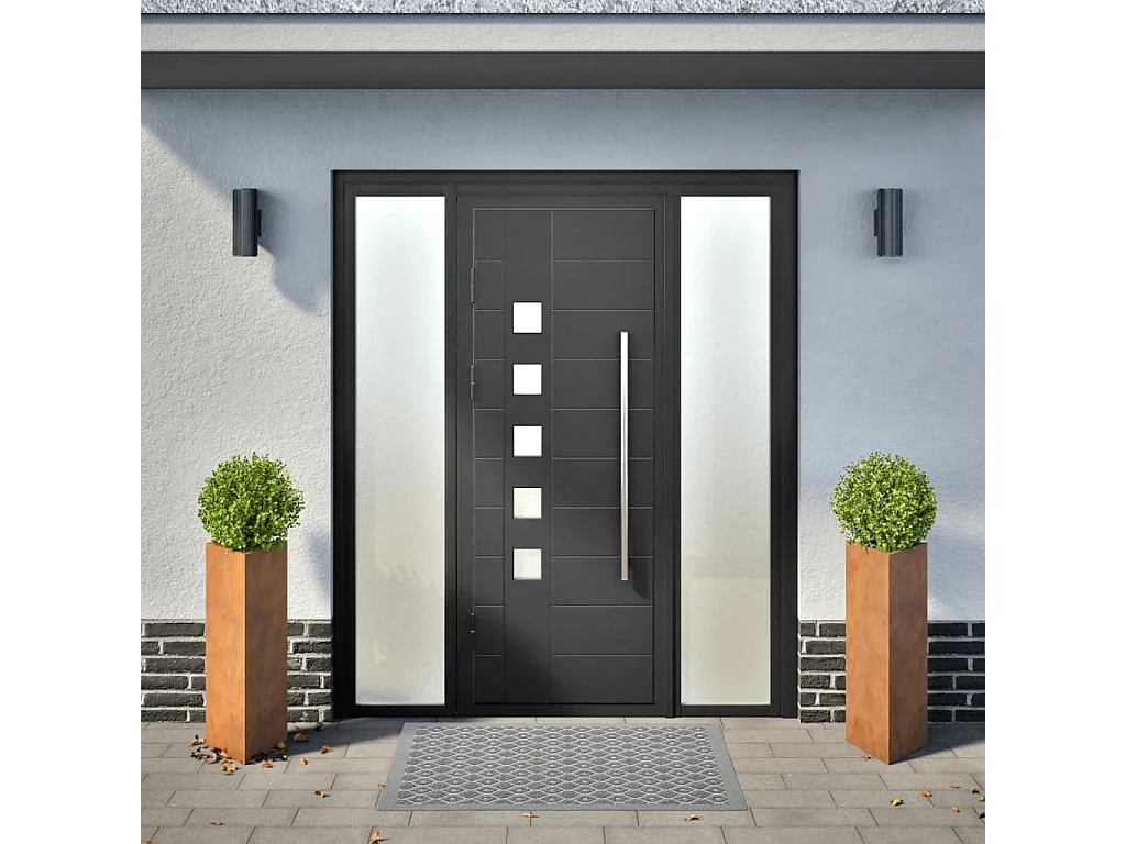 Jardinières 2 pcs triangulaire 30x26x75 cm acier corten