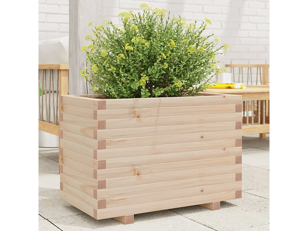 Jardinière 70x40x49,5 cm bois de pin massif