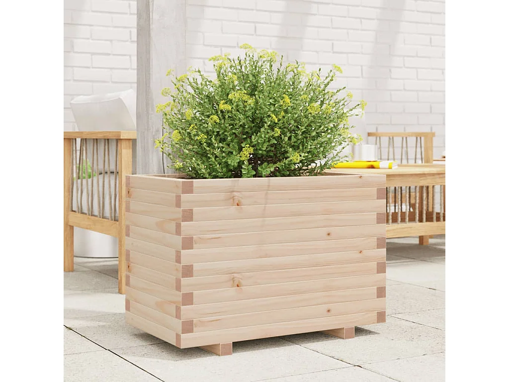 Jardinière 70x40x49,5 cm bois de pin massif
