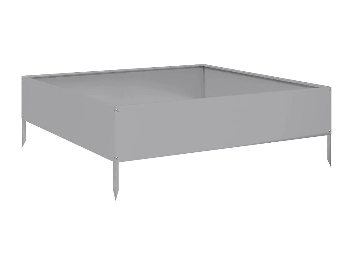 Jardinera de acero galvanizado 100x100x33,5 cm