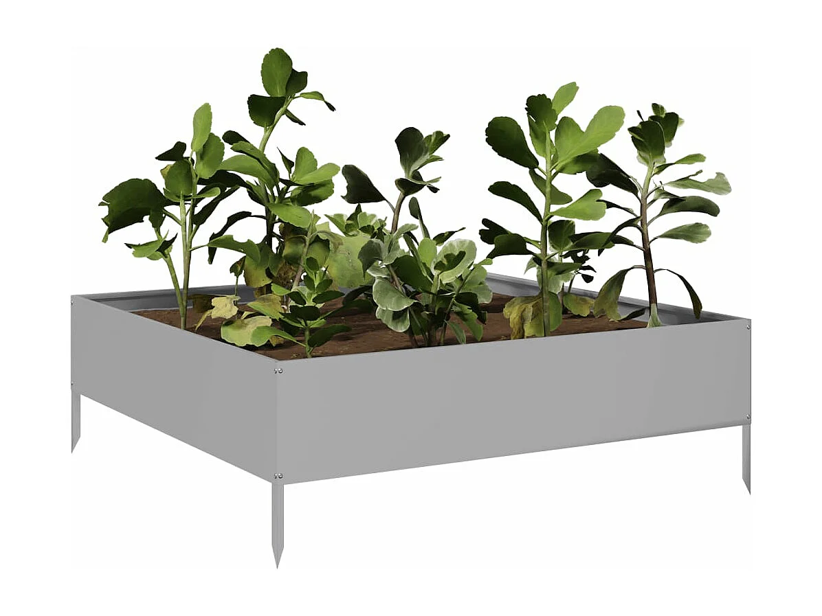 Jardinera de acero galvanizado 100x100x33,5 cm