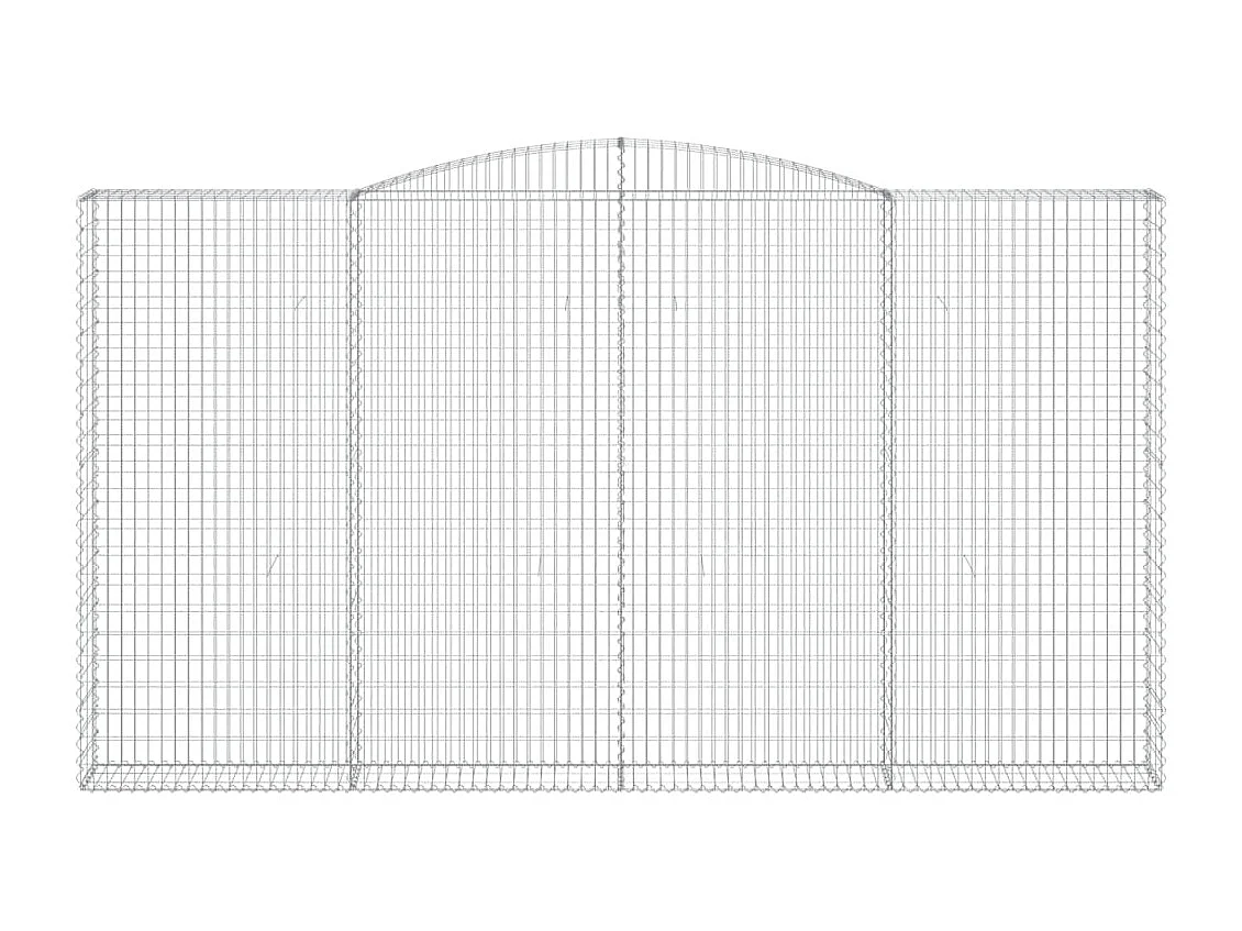 Paniers à gabions arqués 7 pcs 400x30x220/240 cm Fer galvanisé