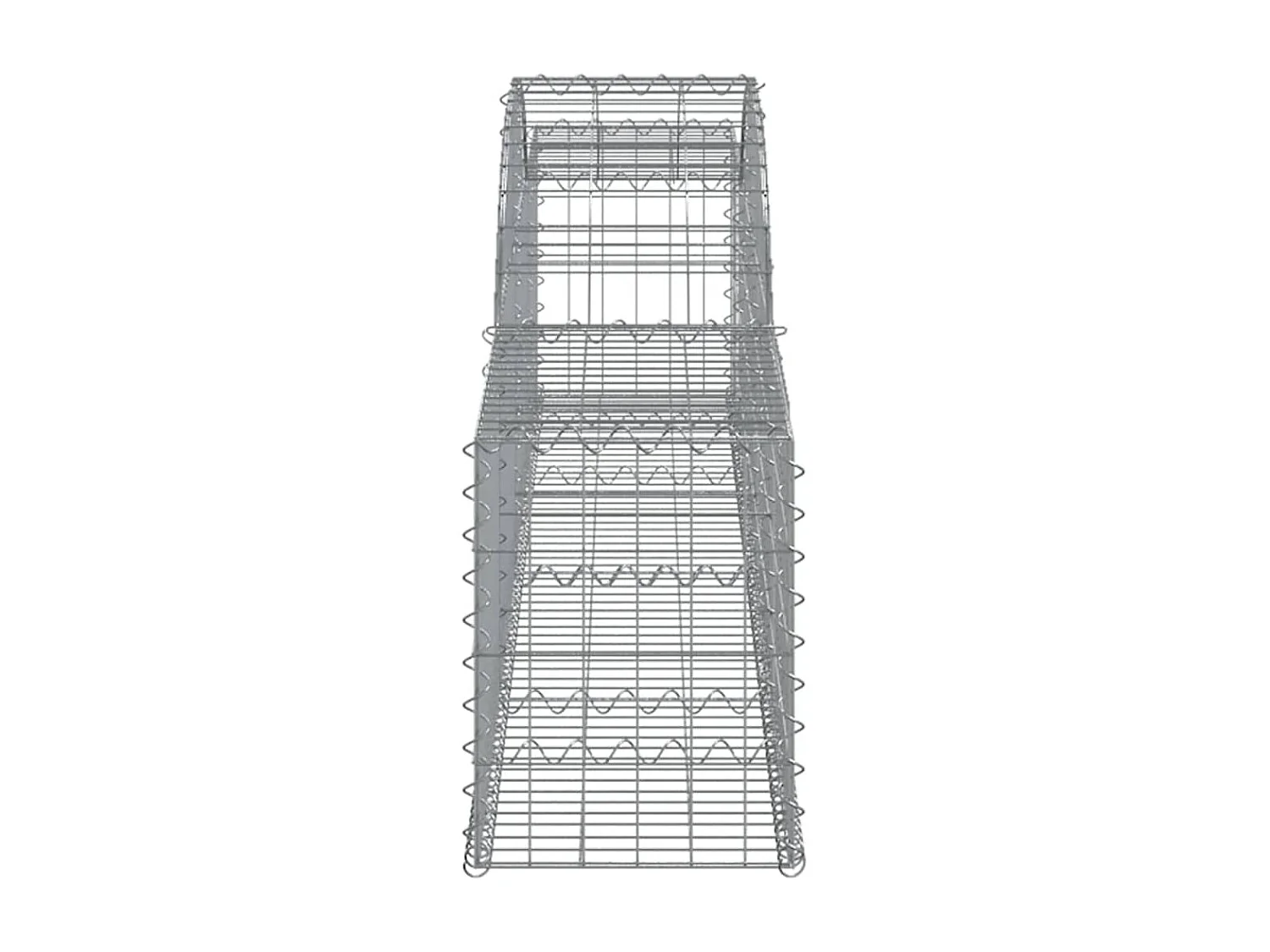 Cestos gabião arqueados 17pcs 300x30x40/60 cm ferro galvanizado
