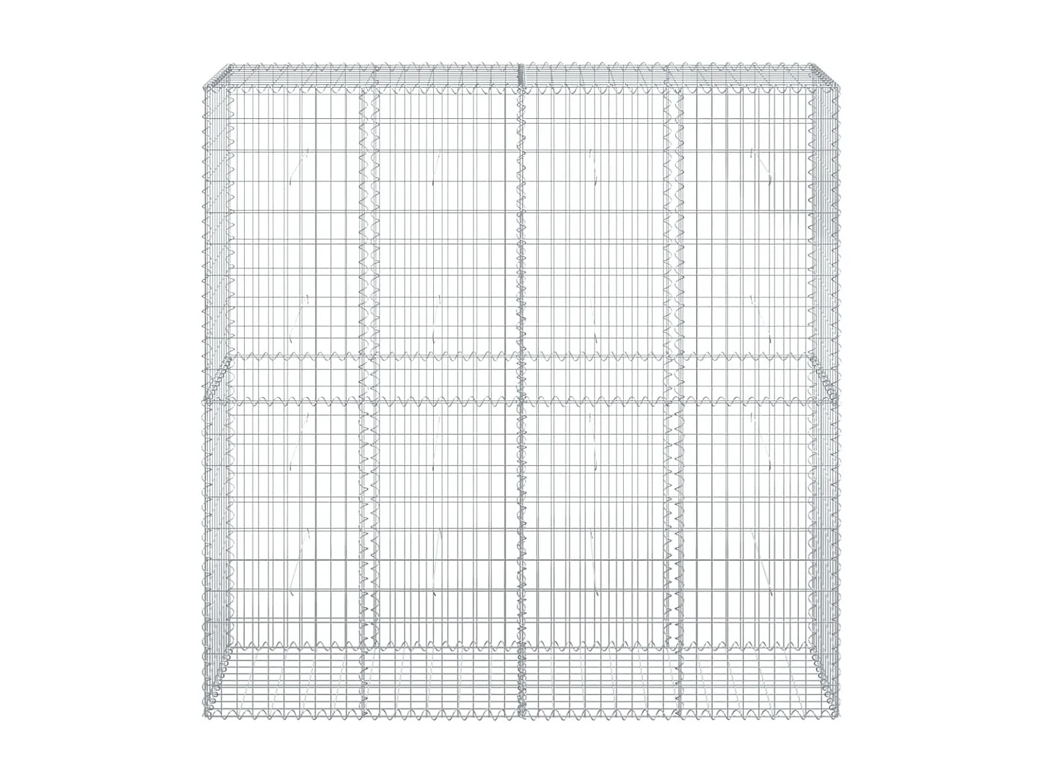 Panier gabion avec couvercle 200x50x200 cm fer galvanisé