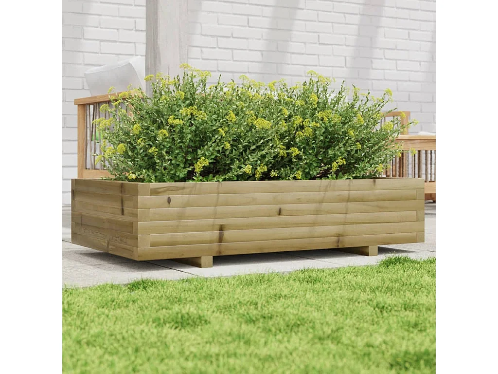 Jardinière 110x60x26,5 cm bois de pin imprégné