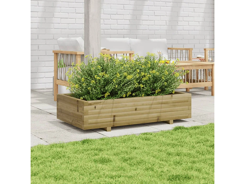 Jardinière 110x60x26,5 cm bois de pin imprégné