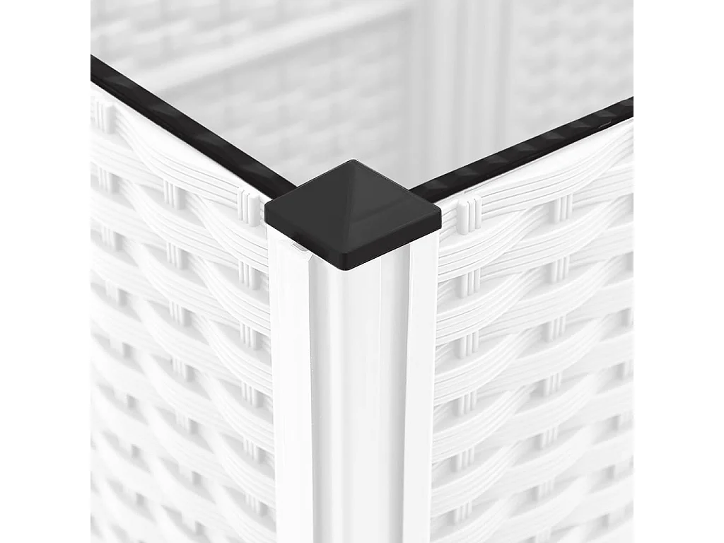 Vaso/floreira jardim c/ treliça 80x40x136 cm PP branco