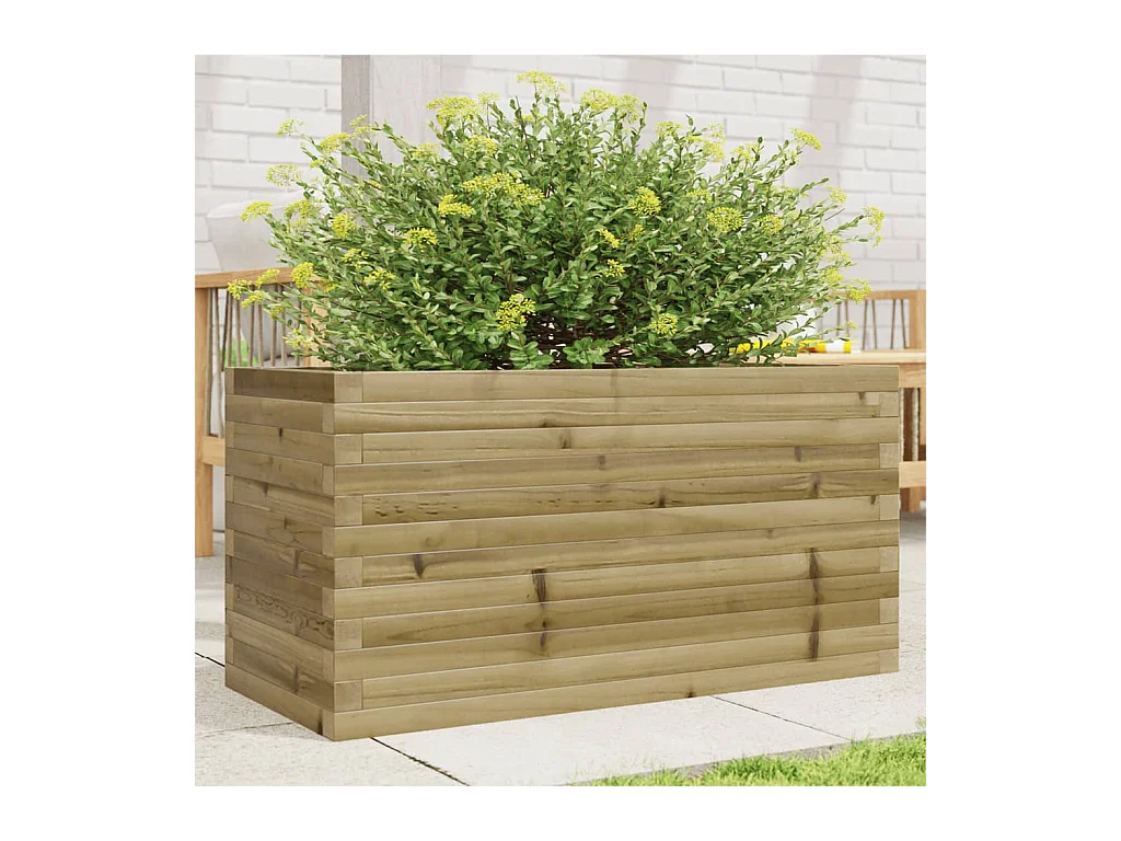 Fioriera da Giardino 90x40x46 cm in Legno di Pino Impregnato