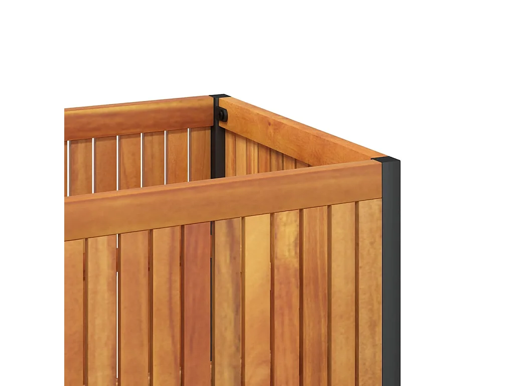 Pflanzkübel 110x45x44 cm Massivholz Akazie und Stahl