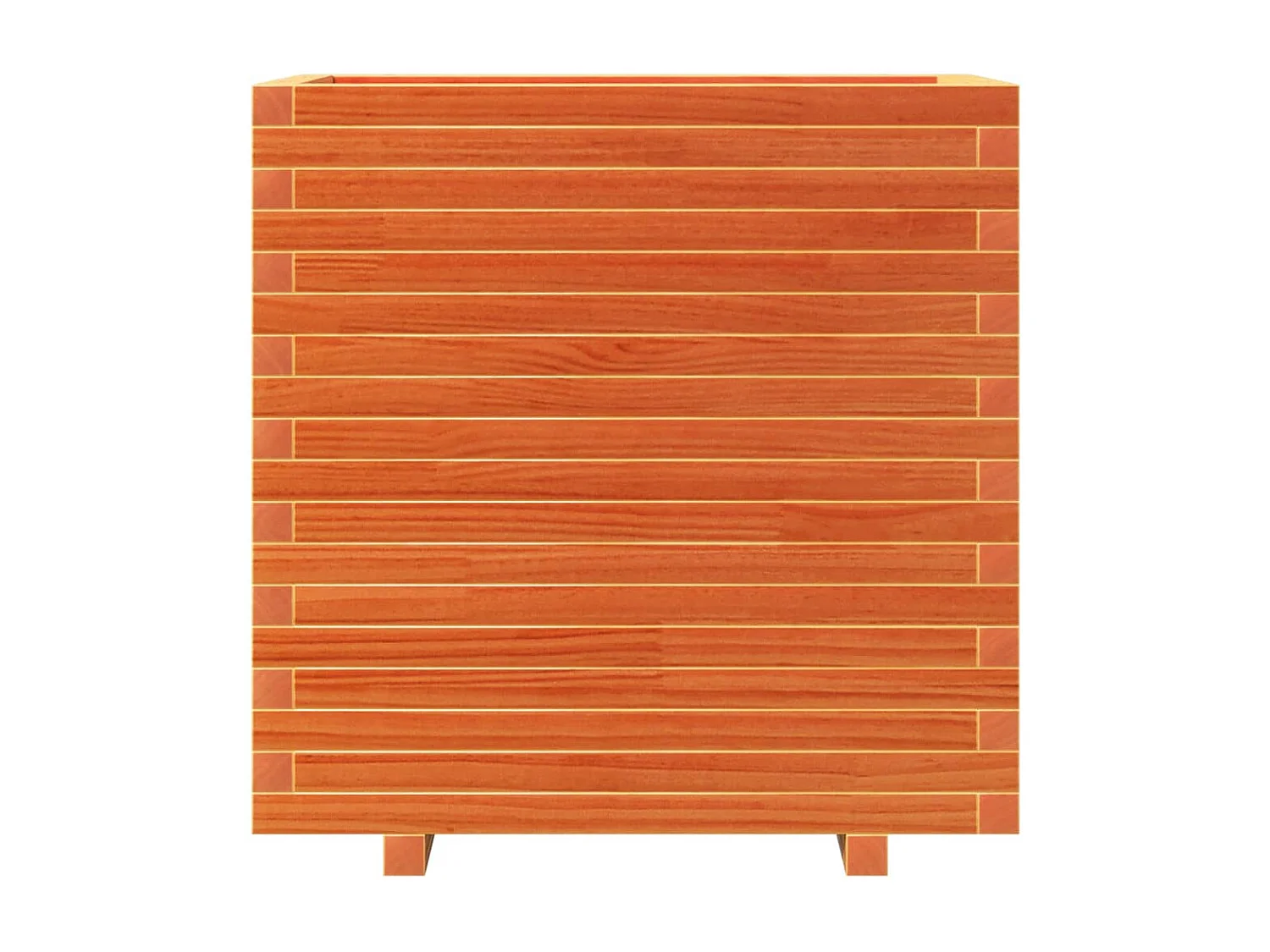 Jardinière cire marron 70x40x72,5 cm bois de pin massif