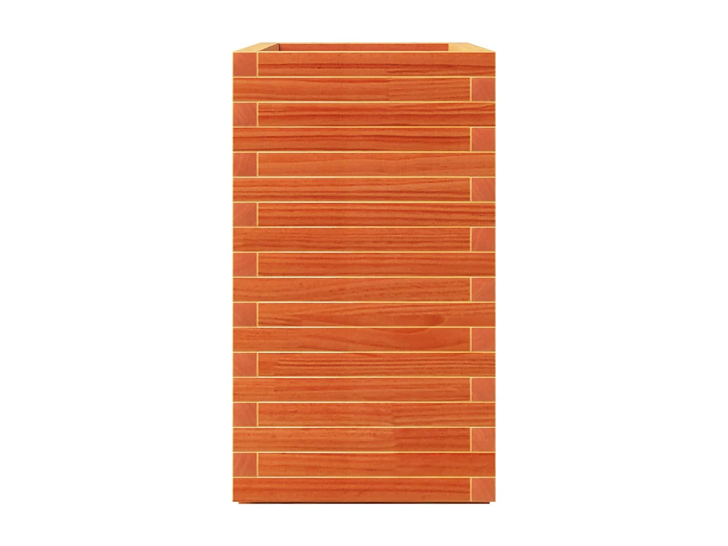 Jardinière cire marron 70x40x72,5 cm bois de pin massif