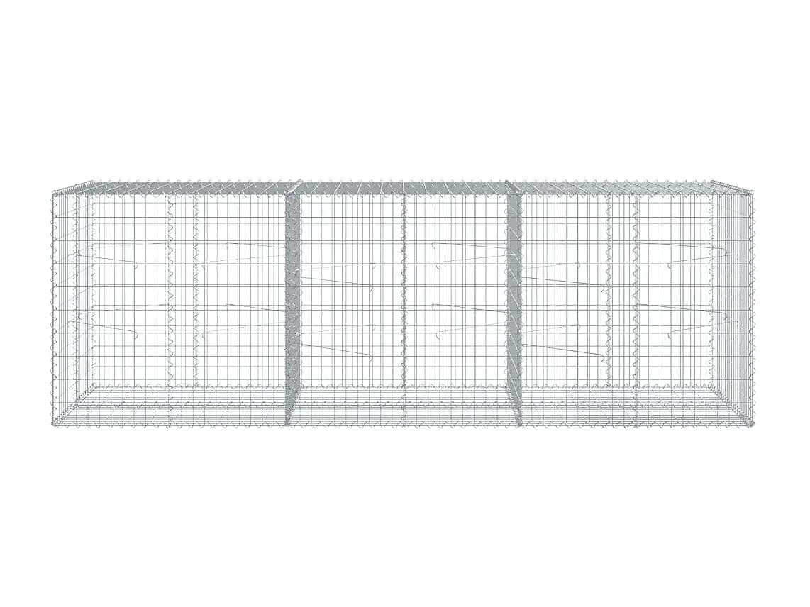 Panier gabion avec couvercle 300x100x100 cm fer galvanisé
