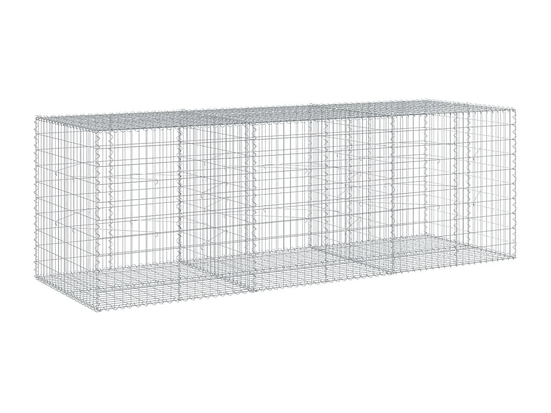 Panier gabion avec couvercle 300x100x100 cm fer galvanisé