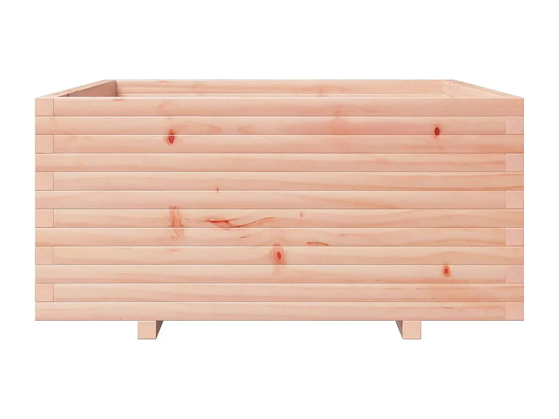 Vaso/floreira de jardim 100x100x49,5 cm madeira douglas maciça