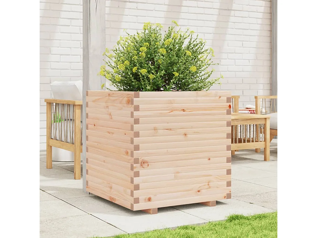 Plantenbak 70x70x72 cm massief grenenhout