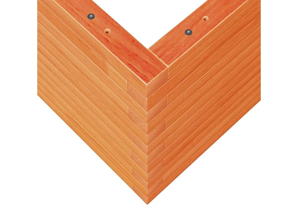 Jardinière cire marron 70x70x45,5 cm bois de pin massif