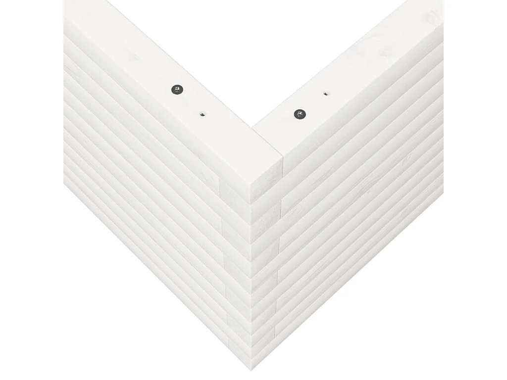 Jardinière blanc 60x60x45,5 cm bois de pin massif